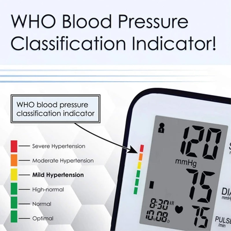 Bison Life Fully Automatic Upper Arm Blood Pressure Monitor with 120 Memory & Carrying Case
