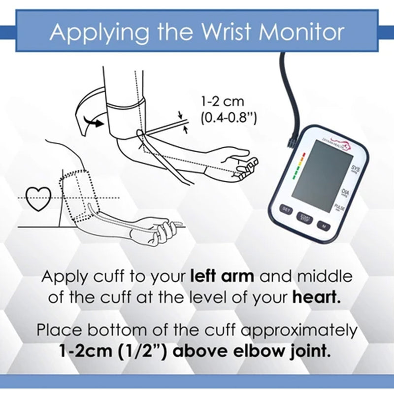 Bison Life Fully Automatic Upper Arm Blood Pressure Monitor with 120 Memory & Carrying Case