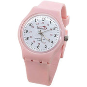 Bison Life Classic Balance Nurse Watch – Bright Pink Quartz Medical Watch, Water-Resistant Design
