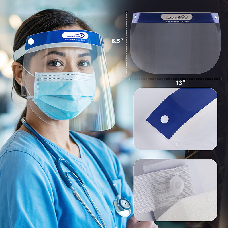Bison Life Face Shield Clear Lens Foam Padded Disposable Face Shield
