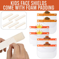 Bison Life Disposable Clear Safety Face Shield for Kids, Lightweight Elastic Headband, ANSI Z87.1