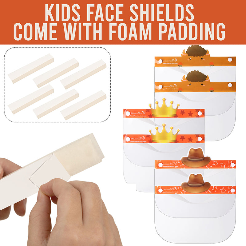 Bison Life Disposable Clear Safety Face Shield for Kids, Lightweight Elastic Headband, ANSI Z87.1