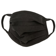 Breathable Pleated Face Mask with 3-Layer Cotton, Washable Black Mask for Outdoor & Daily Use
