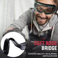 Bison Life SplashPro Anti-Fog Over The Glasses Safety Goggles, ANSI Z87.1