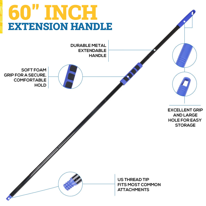 60 inch extendable pole for window glass cleaning