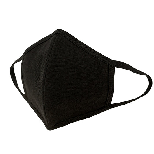 reusable 3 ply cotton face mask black