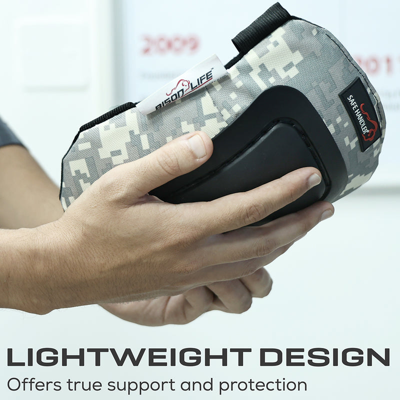 Safe Handler Camouflage Gel Foam Knee Pads – Heavy Duty Construction, Flooring, Gardening & Outdoor Work Protection with Adjustable Straps
