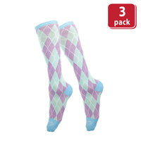 Bison Life Argyle Compression Socks, Anti-Fatigue Odor & Moisture Resistant, Men & Women