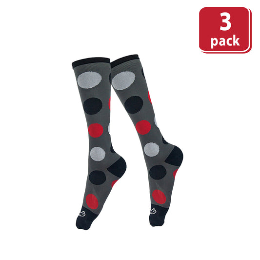 Bison Life Polkadot Compression Knee High Graduated Support Socks for Men/Women