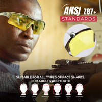 Bison Life CamoJax Outdoor Safety Glasses with Wind-Resistant Eye Protection, ANSI Z87.1