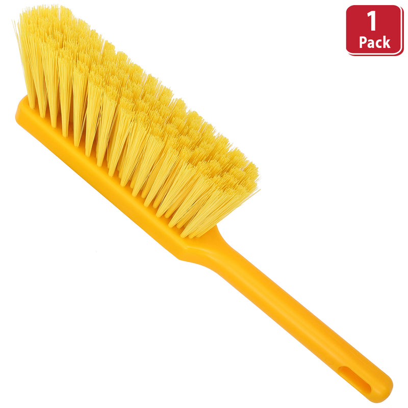 Bison Life 13.75" Counter Brush, Yellow Polypropylene Handheld Cleaning Brush