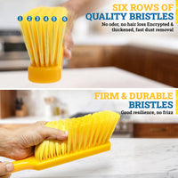 Bison Life 13.75" Counter Brush, Yellow Polypropylene Handheld Cleaning Brush