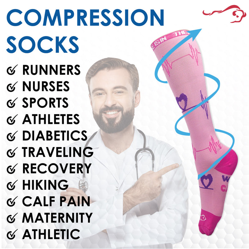 Bison Life Compression Socks for Men & Women – Breathable Anti-Fatigue Knee High Support