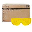 Diamont Vented Over Clear Safety Glasses, ANSI Z87.1, Anti-Scratch