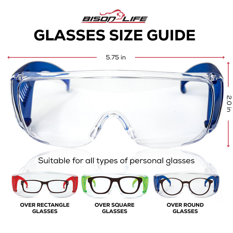 safety goggles over spectacles Diamont Kids Over the Glasses Safety Glasses, Vented Youth Eyewear with Color Temples