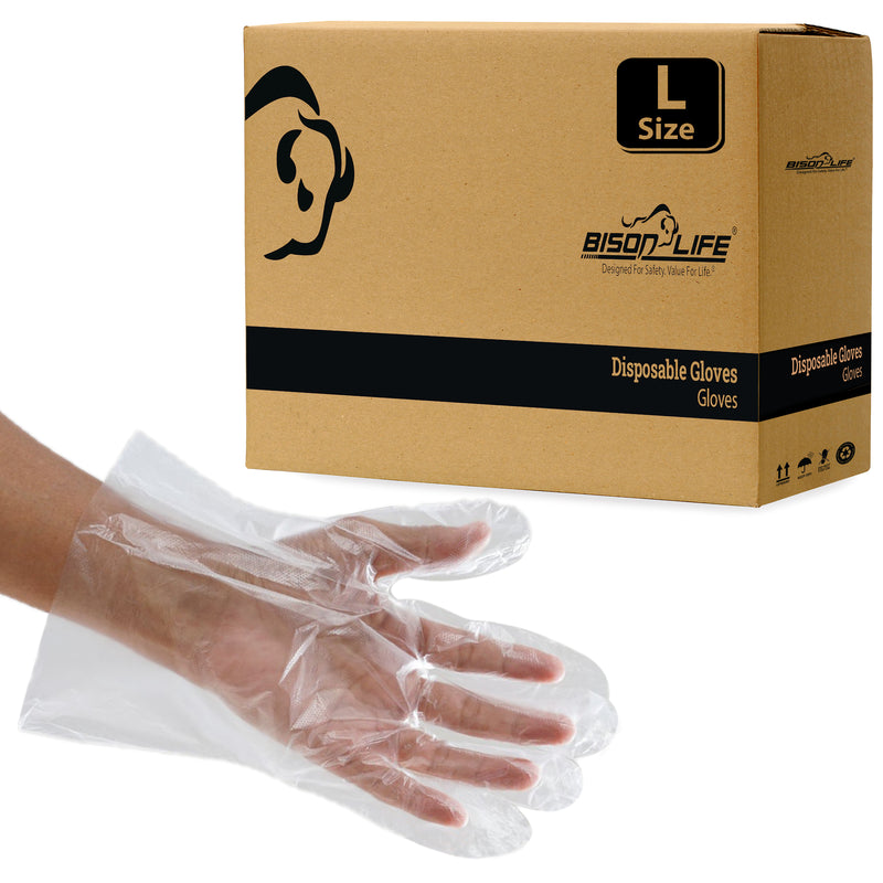 High-Density Polyethylene Non-Sterile Disposable Gloves , Pack of 1050