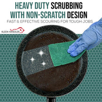 Bison Life Green Medium Duty Scouring Pads, 4x6 Inch Kitchen Scrub Sponges