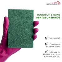Bison Life Green Medium Duty Scouring Pads, 4x6 Inch Kitchen Scrub Sponges