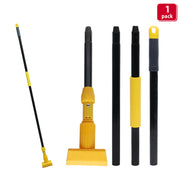 Bison Life 61-Inch Extendable Jaw Clamp Mop Handle – Heavy Duty Commercial Wet Mop Stick