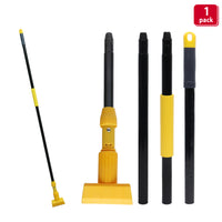 Bison Life 61-Inch Extendable Jaw Clamp Mop Handle – Heavy Duty Commercial Wet Mop Stick