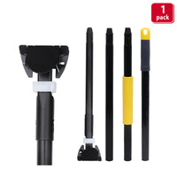 Bison Life 61” Extendable Clip On Dust Mop Handle, Commercial Heavy Duty Metal Mop Frame Handle