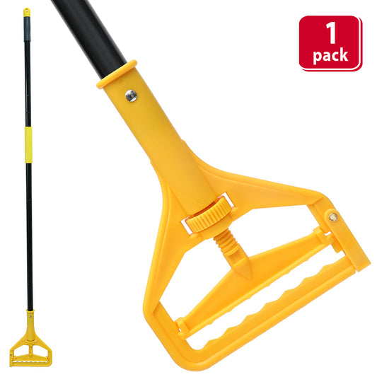 Bison Life 61-Inch Extendable Mop Handle with Quick Change for Wet Mop, Side Gate Mop Stick