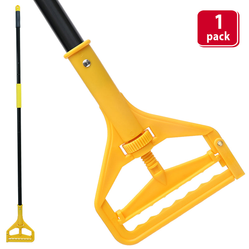 Bison Life 61-Inch Extendable Mop Handle with Quick Change for Wet Mop, Side Gate Mop Stick