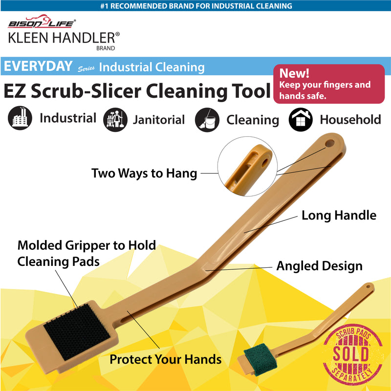 EZ Scrub-Slicer Cleaning Tool, Safe Cleaner for Electric Blades, Deli Slicing Machines, and Mandolin Slicers