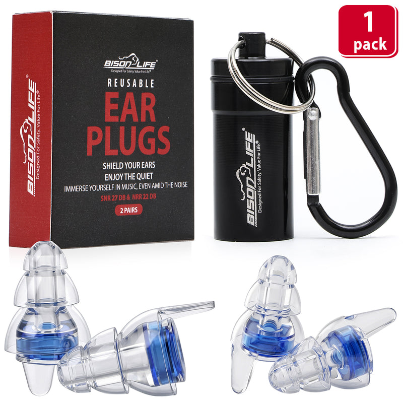 Reusable Concert Earplugs for Noise Reduction 27 dB