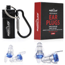 Reusable Concert Earplugs for Noise Reduction 27 dB, High Fidelity Hearing Protection Silicone Ear-Plugs for Loud Music, Festivals, Sporting Events (2 Pairs)