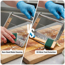 EZ Scrub Slicer Cleaning Tool with 4 Replacement Pads, Heavy Duty Electric Blade & Deli Slicing Machine Cleaner