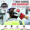 Safety Headgear with Clear Polycarbonate Face Shield, Blue