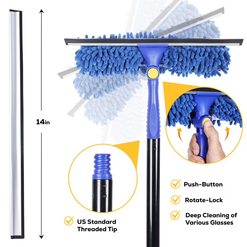 window squeegee with rotatable head