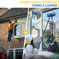14 inch professional squeegee for large glass surfaces