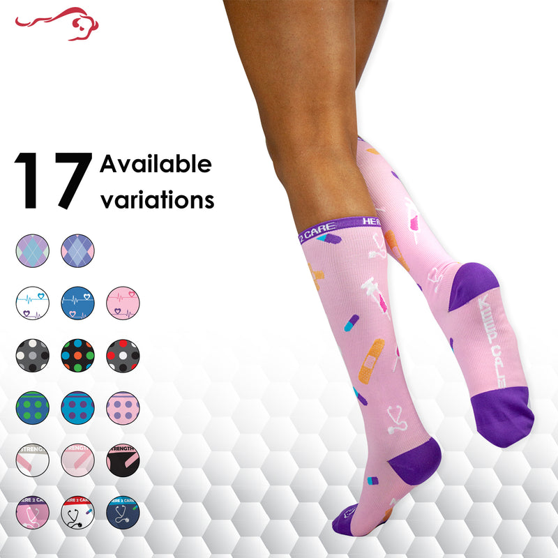 Bison Life Here2Care Compression Socks – Knee High Support for Swelling & Recovery