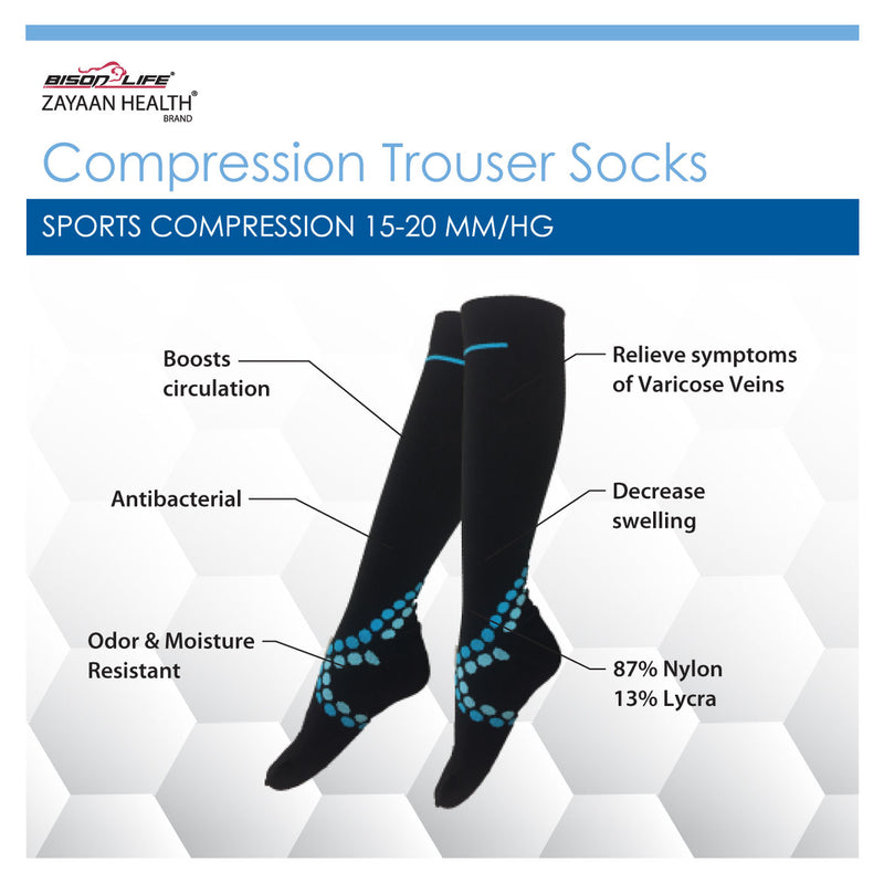 Bison Life Spec X Sports Compression Socks for Women – Breathable Knee High Support Socks