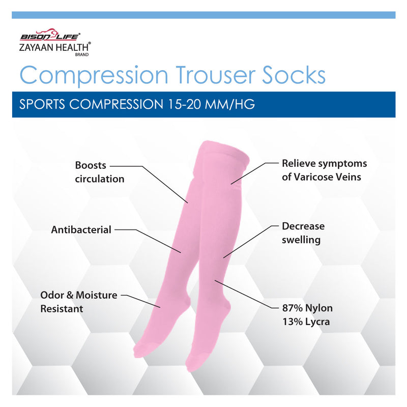 Bison Life Men's Compression Socks – Moisture-Wicking, Odor-Resistant Knee-High Support