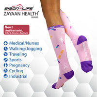 Bison Life Here2Care Compression Socks – Knee High Support for Swelling & Recovery