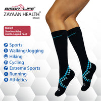 Bison Life Spec X Sports Compression Socks for Women – Breathable Knee High Support Socks