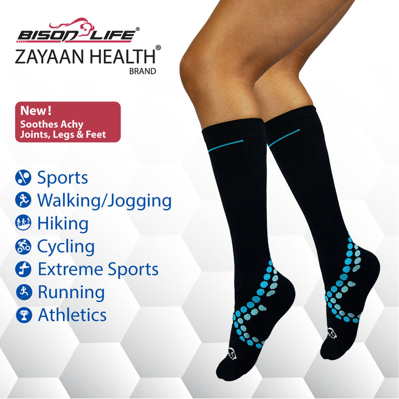 Bison Life Spec X Sports Compression Socks for Women – Breathable Knee High Support Socks