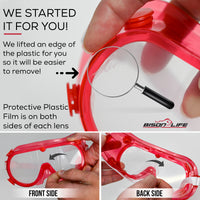 Bison Life Spectra Kids Vented Over-The-Glasses Safety Goggles with Adjustable Strap, ANSI Z87.1