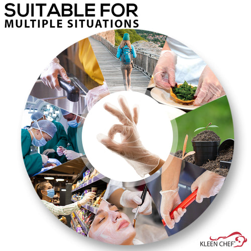 Multipurpose disposable vinyl gloves