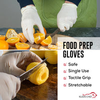 Bison Life Disposable Food Preparation Multi-Purpose Natural Latex Gloves