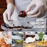 Bison Life Disposable Food Preparation Multi-Purpose Natural Latex Gloves