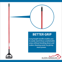 Bison Life 63-Inch Quick Change Mop Handle – High Impact Plastic Head, Commercial & Industrial Use