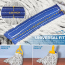 16 Oz Cut End Cotton Mop Head Replacement with 1.25-inch Universal Headband, Wet Mop Refills, Natural