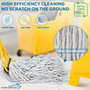 16 Oz Cut End Cotton Mop Head Replacement with 1.25-inch Universal Headband, Wet Mop Refills, Natural