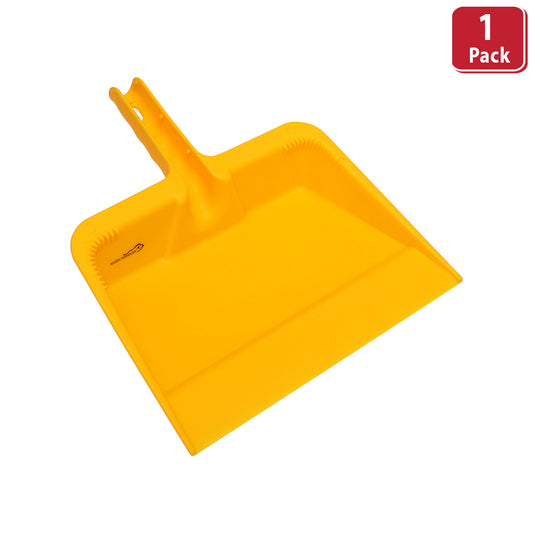 Handheld Dust Pan — 11.5" Heavy-Duty Plastic Dustpan with Handle for Indoor & Outdoor Use