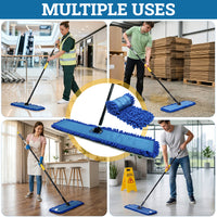 Bison Life Microfiber Dust Mop Head Replacement, Reusable Dust Mop for Floor Cleaning