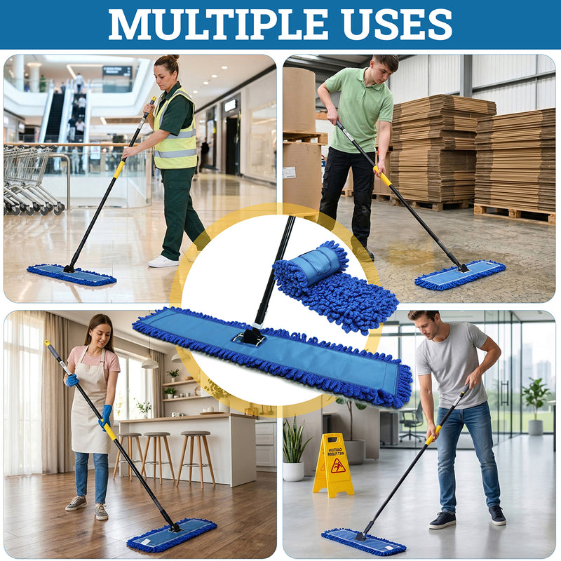 Bison Life Microfiber Dust Mop Head Replacement, Reusable Dust Mop for Floor Cleaning